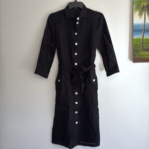 Rena Lange Black Long Sleeve Dress made in Germany EUC